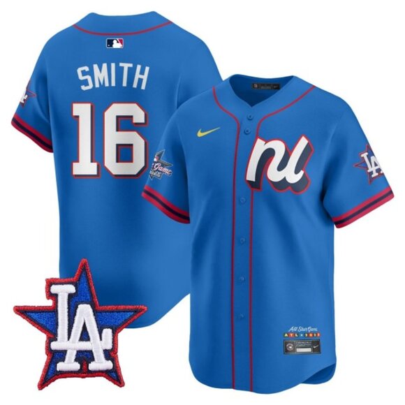 Mens Youths Kids Womens Will Smith Blue 2025 All Star Jersey Stitched